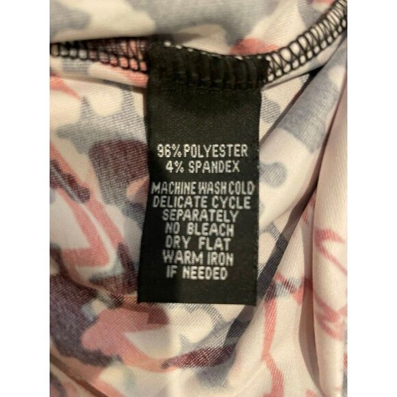 Max & Rina Houndstooth Suplice Wrap Long Sleeve Blouse Black White Red Small‎ - Picture 8 of 8